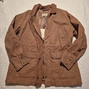 Universal Thread women's Medium light brown zip/snap fall jacket cord collar NEW